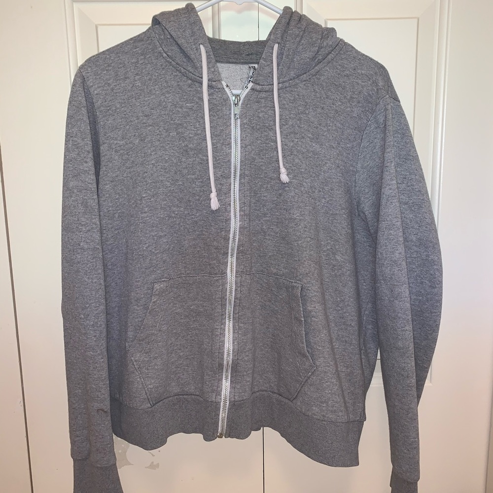Zip up hoodie grey